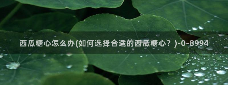糖心vlog下载入口：西瓜糖心怎么办(如何选择合适的